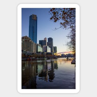 The Melbourne Skyline, looking towards the Docklands, Victoria, Australia. Sticker